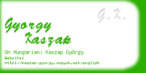 gyorgy kaszap business card